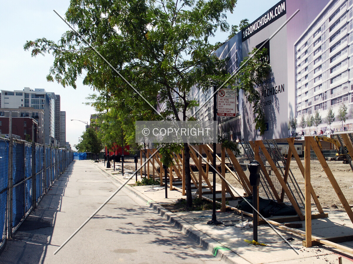 Looking south along the inside of the fence