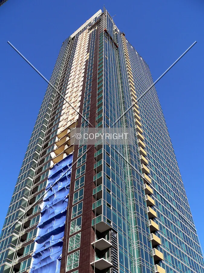 View from the corner of Illinois Street and McClurg Court