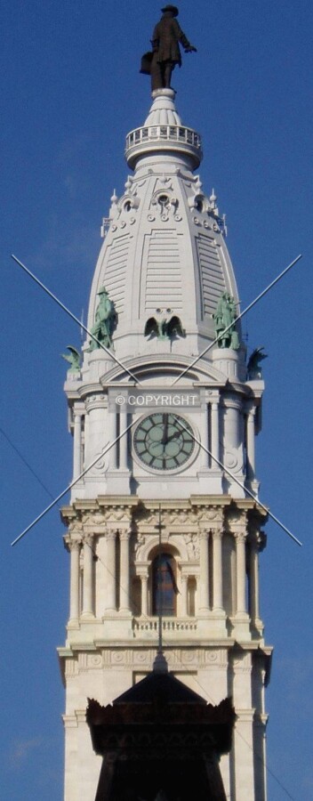 The tower and statue from the south