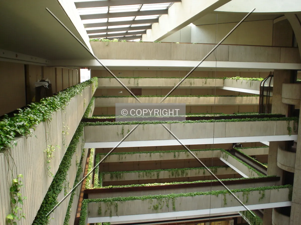 Overlooking the atrium
