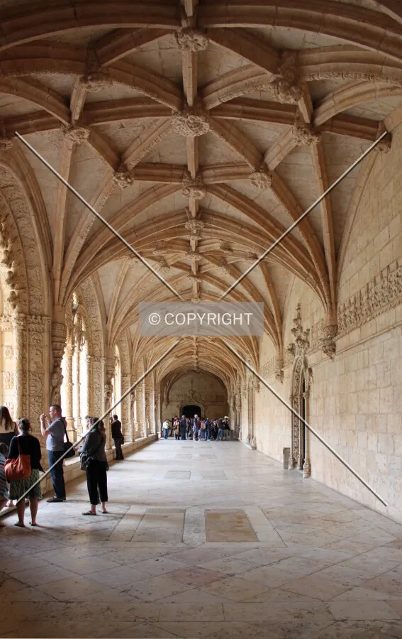 View of the halls surrounding the courtyard