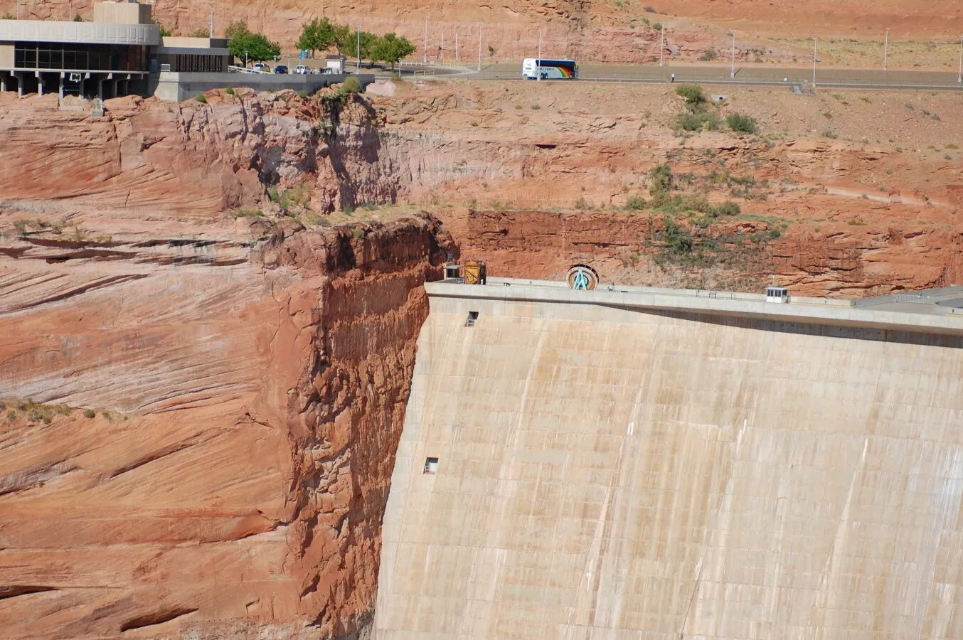Western end of the dam