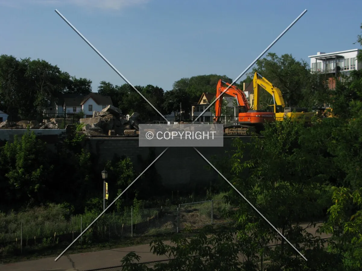 View to the north across the Midtown Greenway