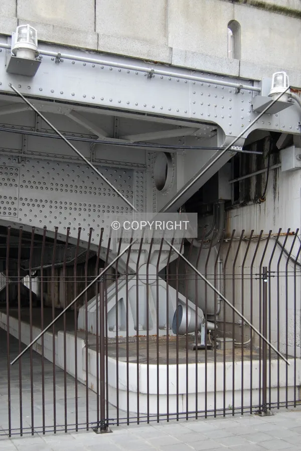 Stanchion at the east end