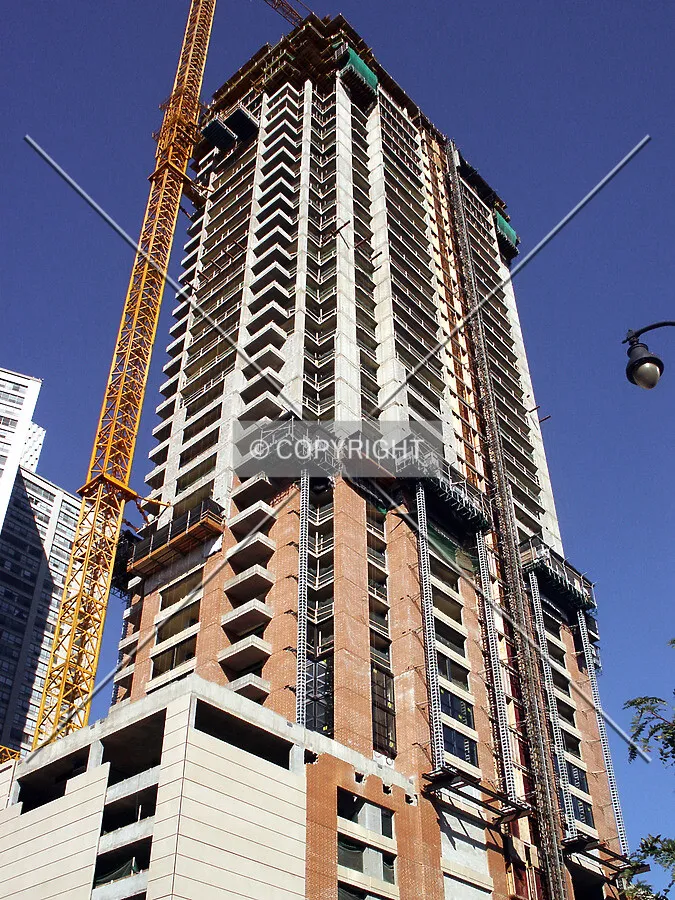 Looking up the southwest corner