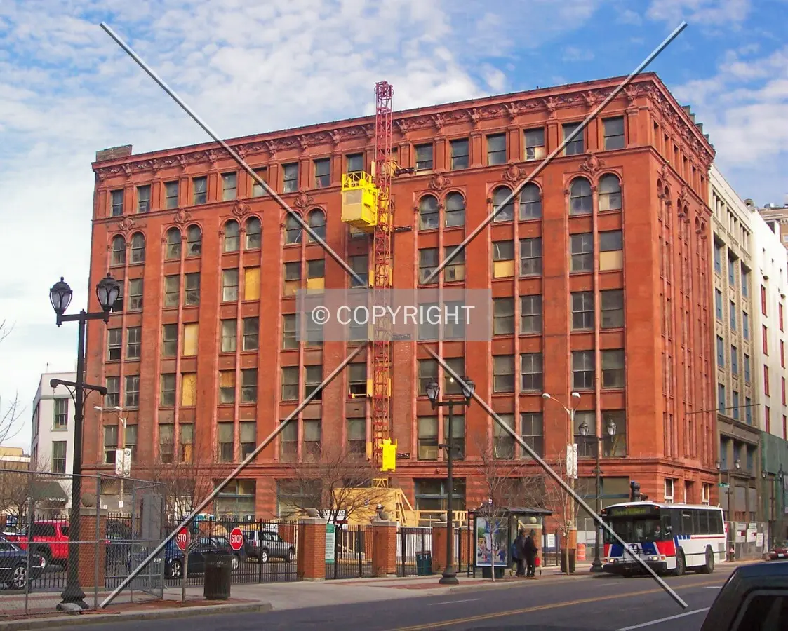 View to the northeast across Washington Avenue; March 10, 2006