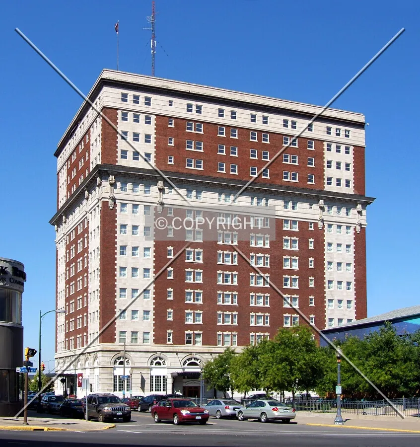 View from the southeast at Lafayette and Genesee streets