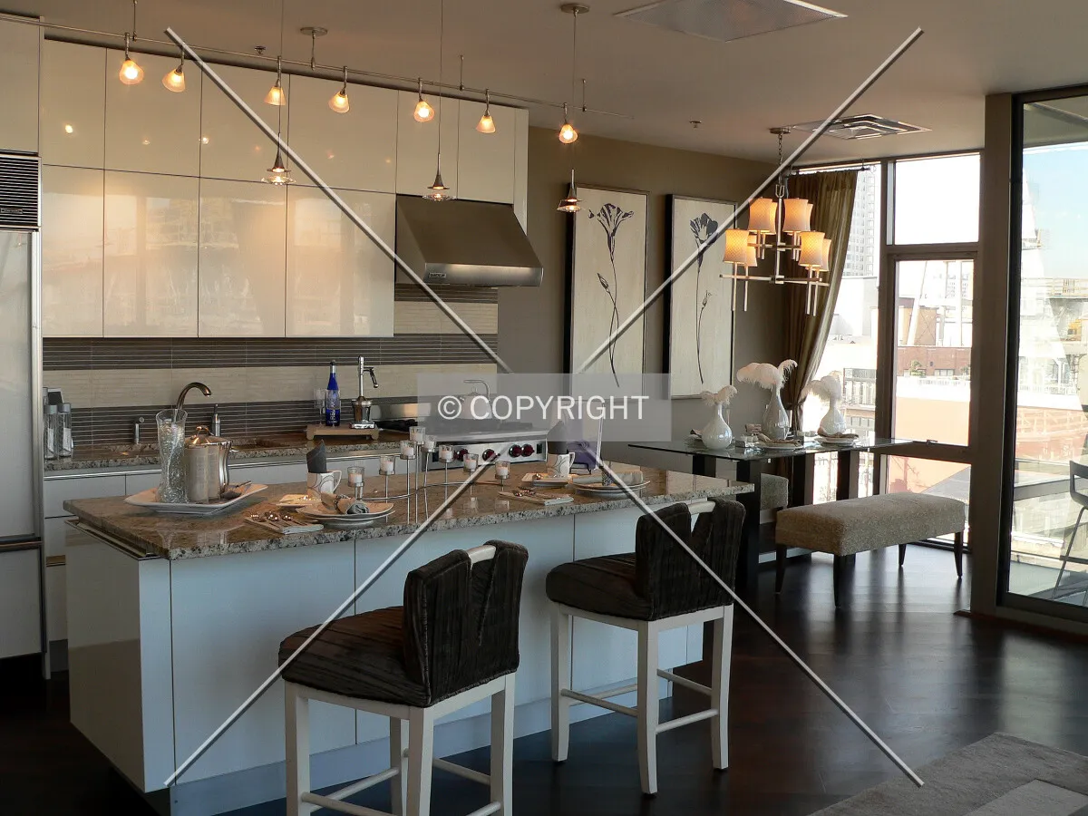 Kitchen inside a mock-up