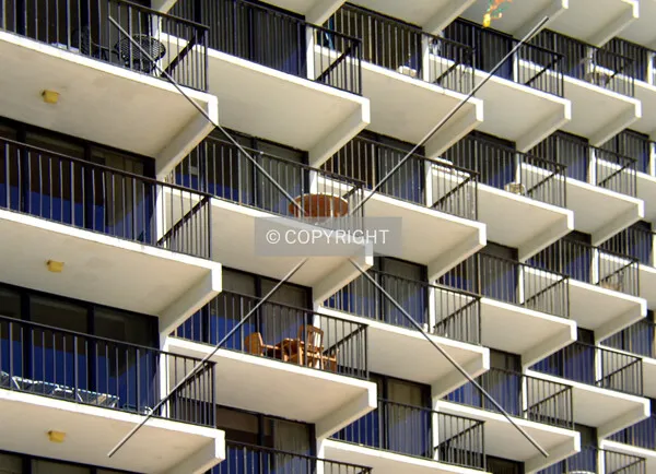 Balconies on the eastern side