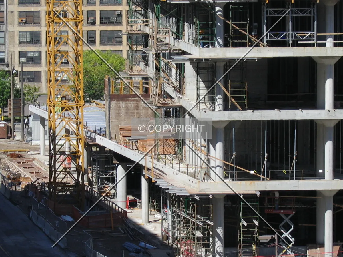 Structure taking shape on 4th Street side
