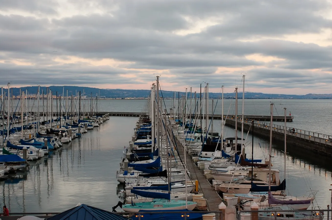 Marina outside the park
