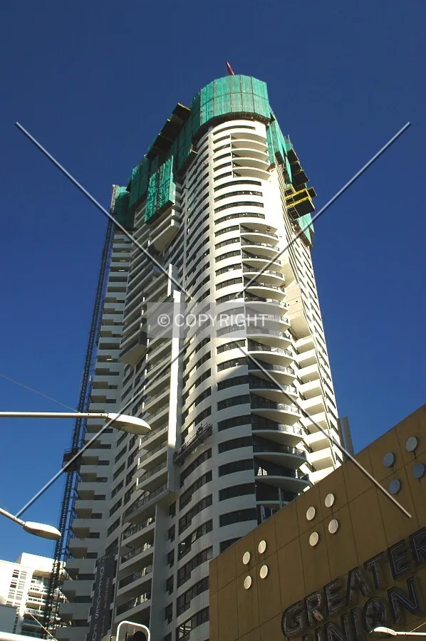 Looking up from George Street