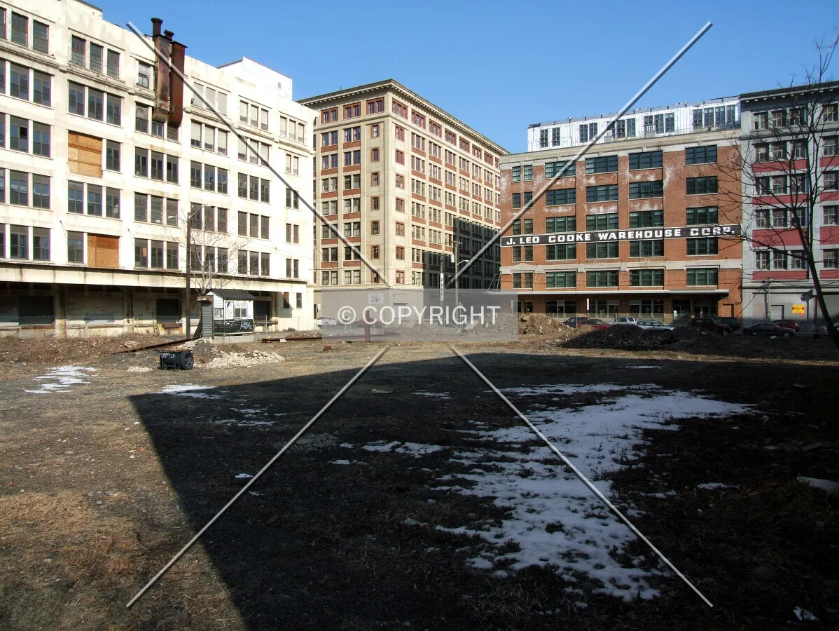 View of The Hudson site from the southeast