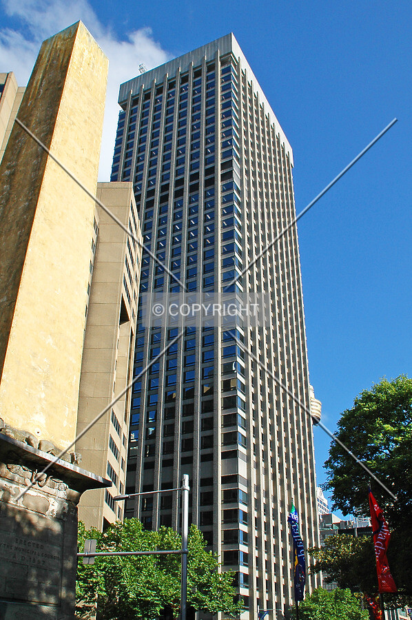 Looking up the southeast corner