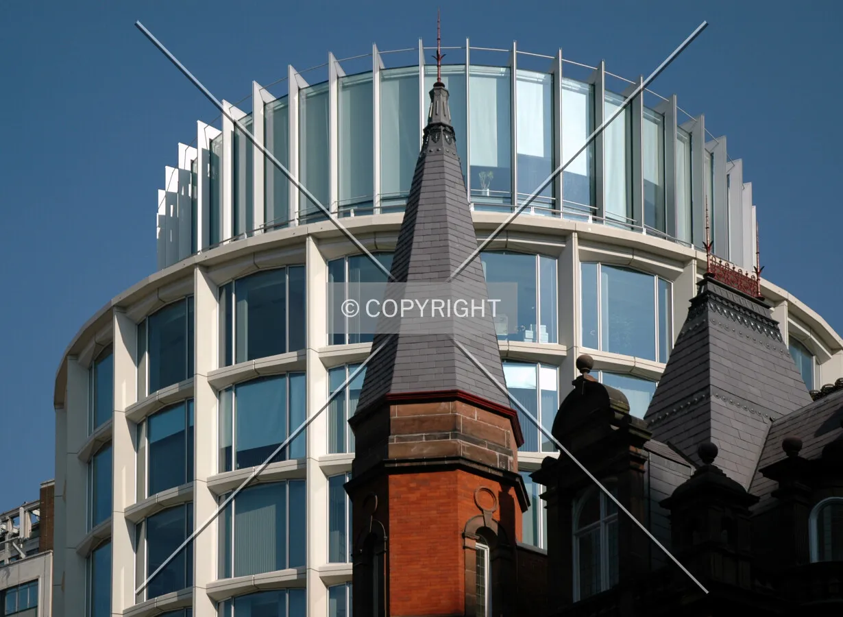 View of the crown set behind Caxton Hall