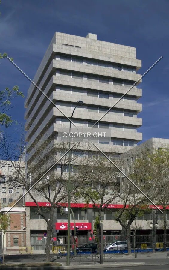 View from across paseo de la Castellana