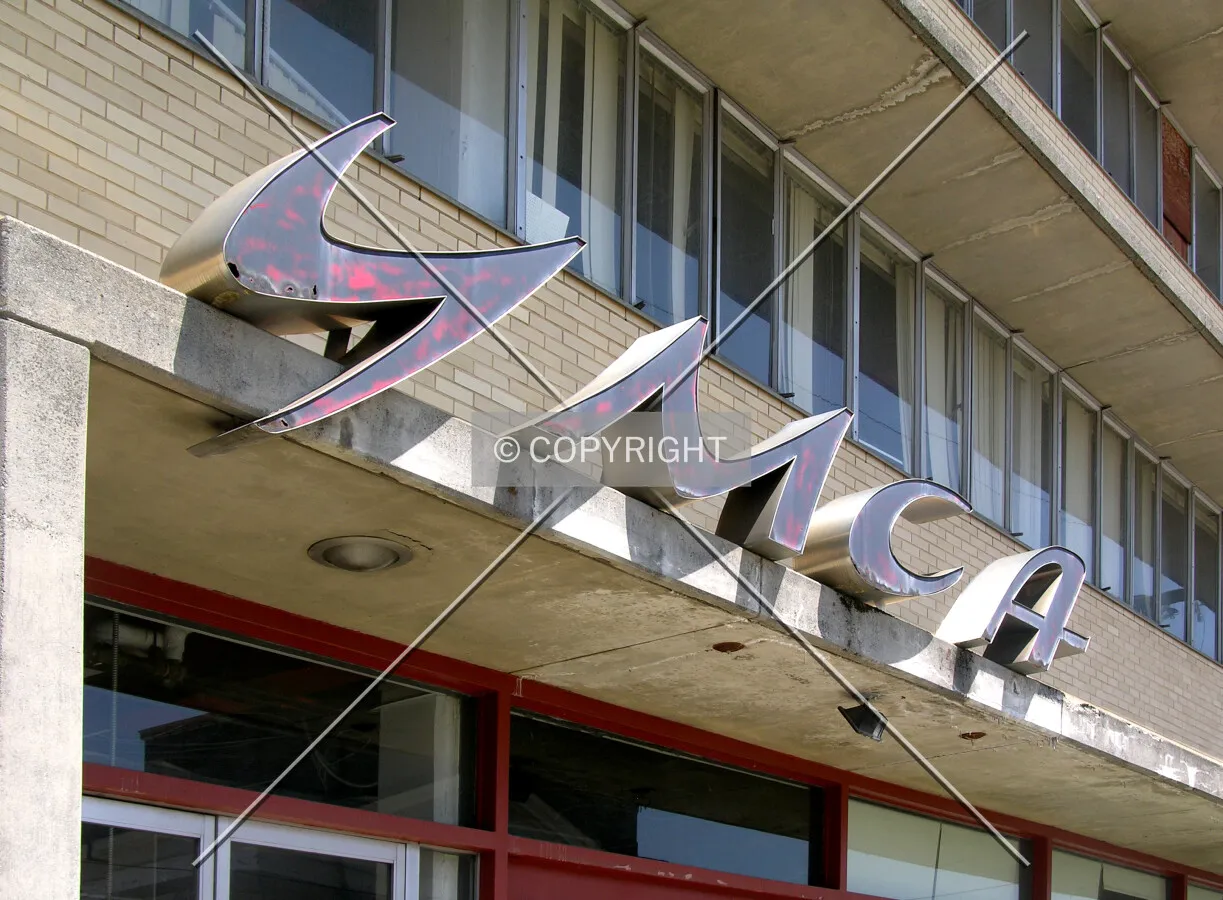 Vintage YMCA signage detail