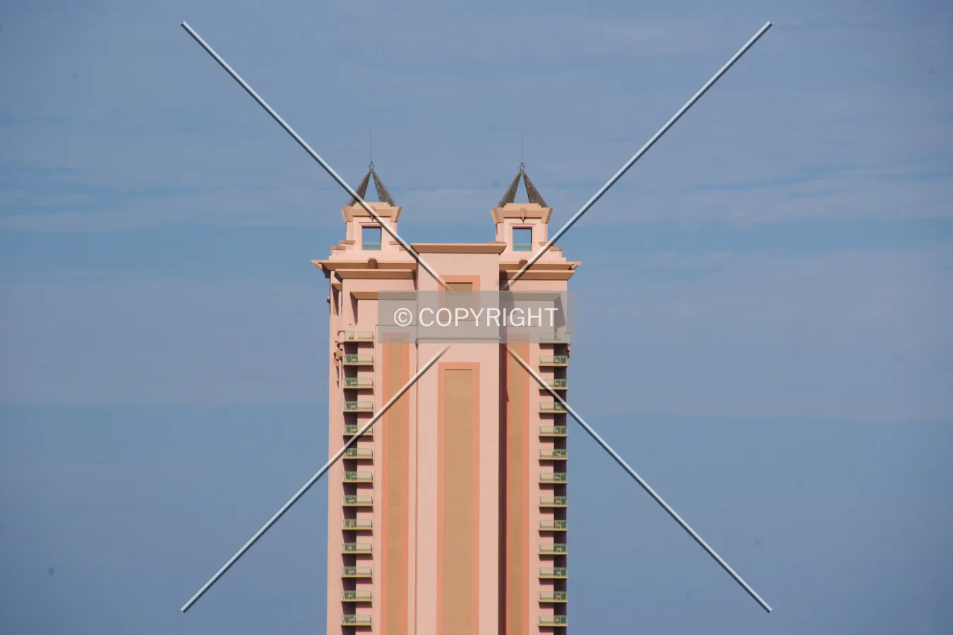 Top of the building as seen from the side