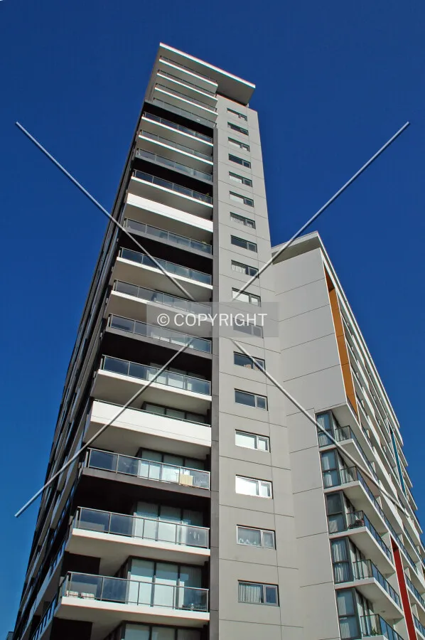 Looking up the east corner