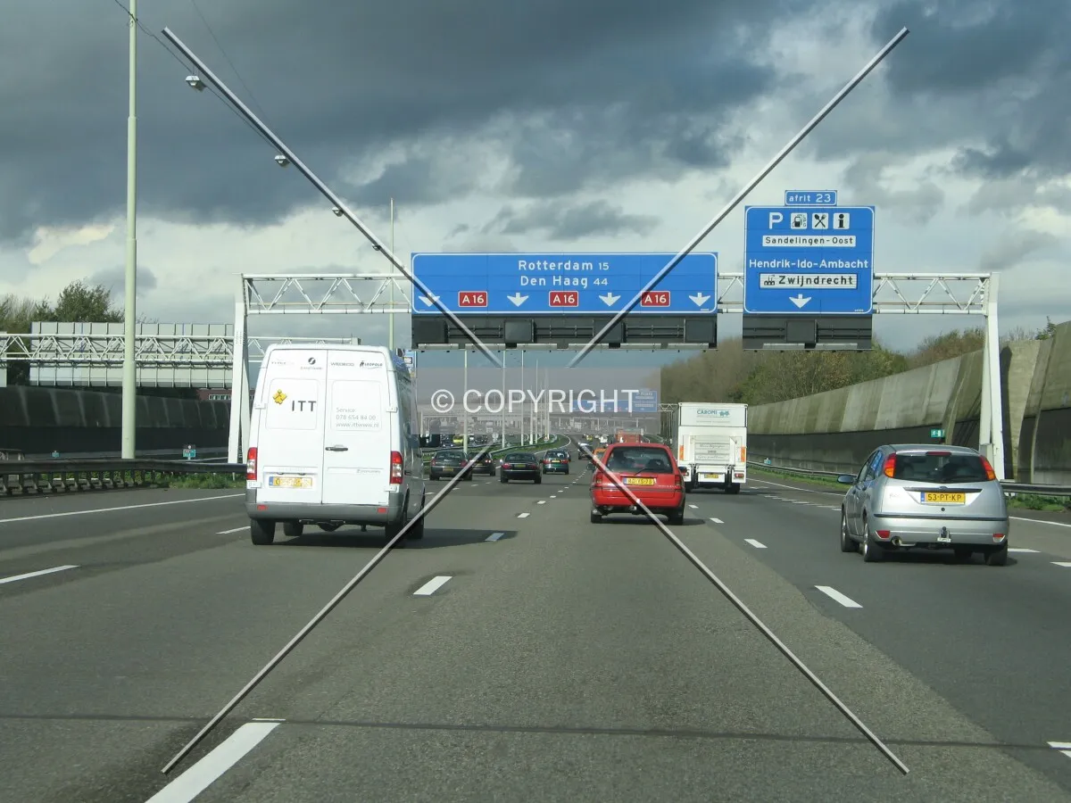 Freeway from Antwerp to Rotterdam.