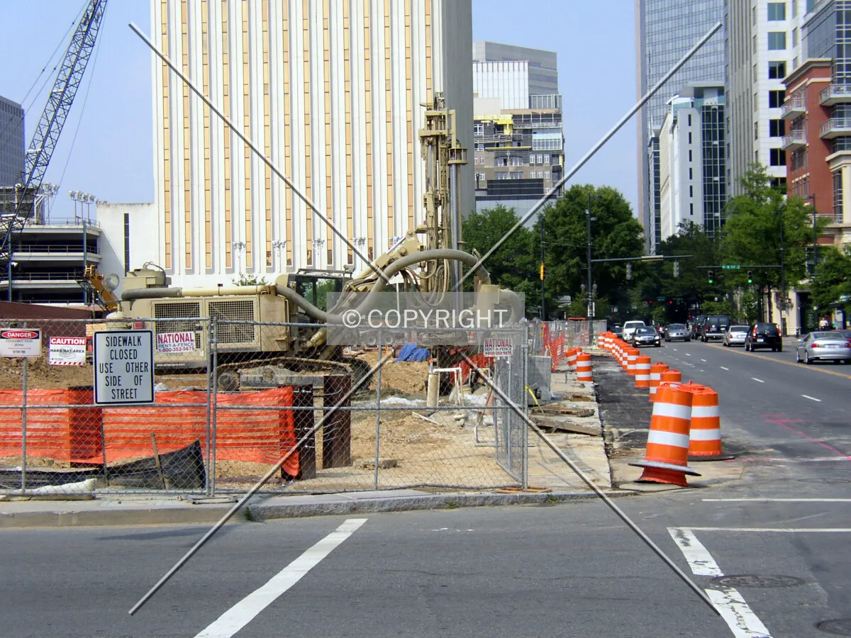 Looking north along South Tryon Street