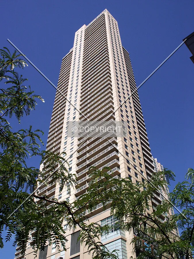 Looking up the southeast corner