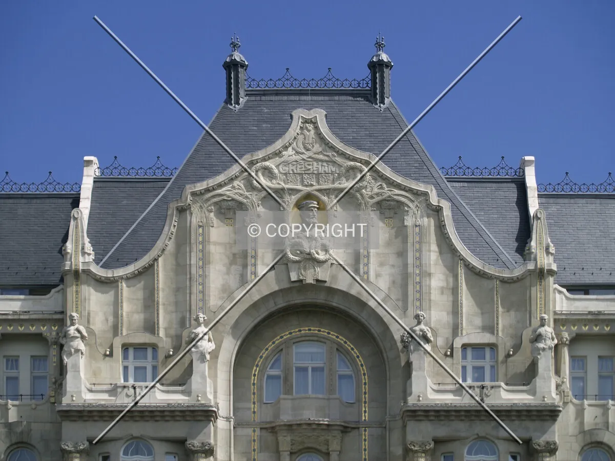Detail of the western façade top