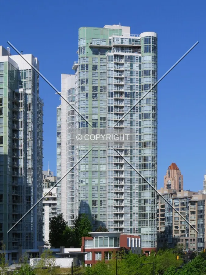 View to the west from the north approach to the Cambie Bridge