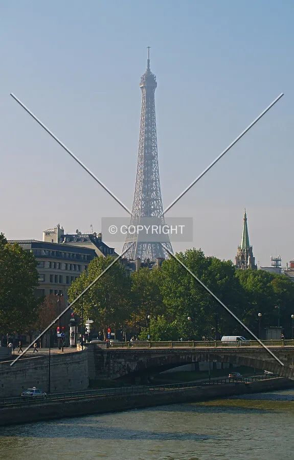 As seen from the side of the Seine side