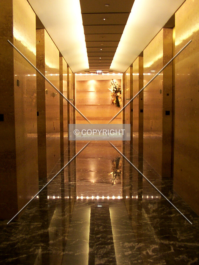Office elevators, lobby level
