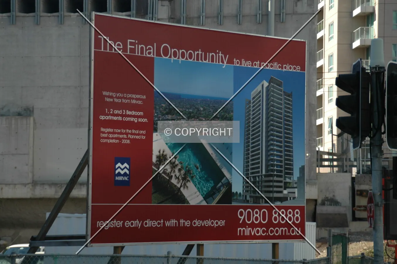 View of the billboard