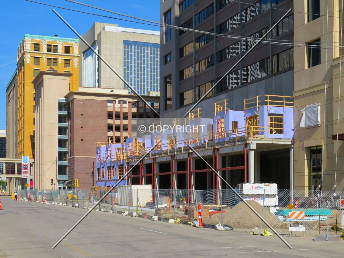 View to the northwest across 4th Street South