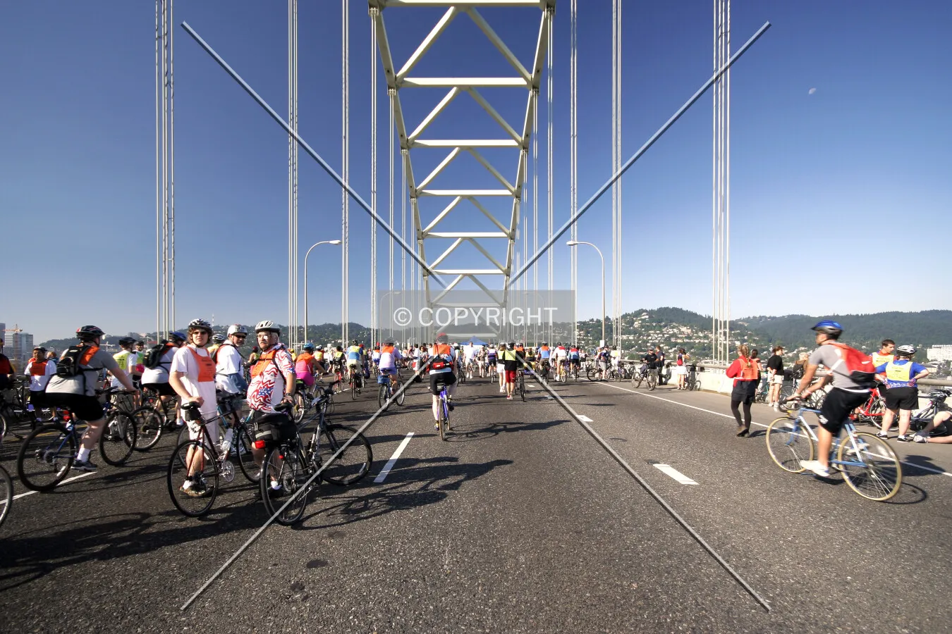 View to the southwest during the annual Bridge Pedal Festival