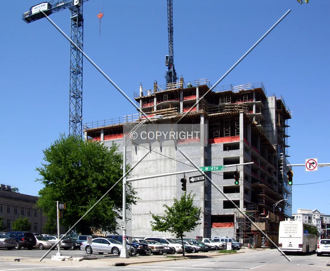 Looking north from South Poplar Street