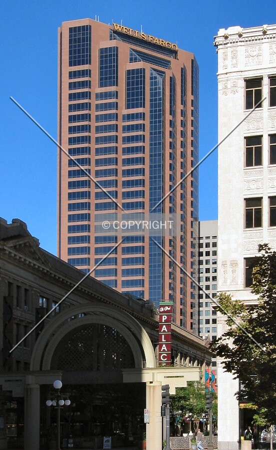 View to the east along West 7th Place, Hamm Building on the right