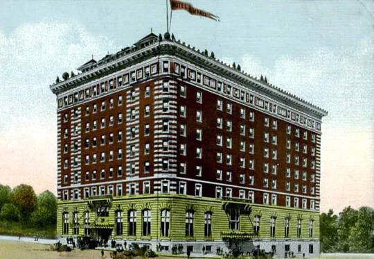 Vintage view from the northwest at Chestnut and Bridge Streets