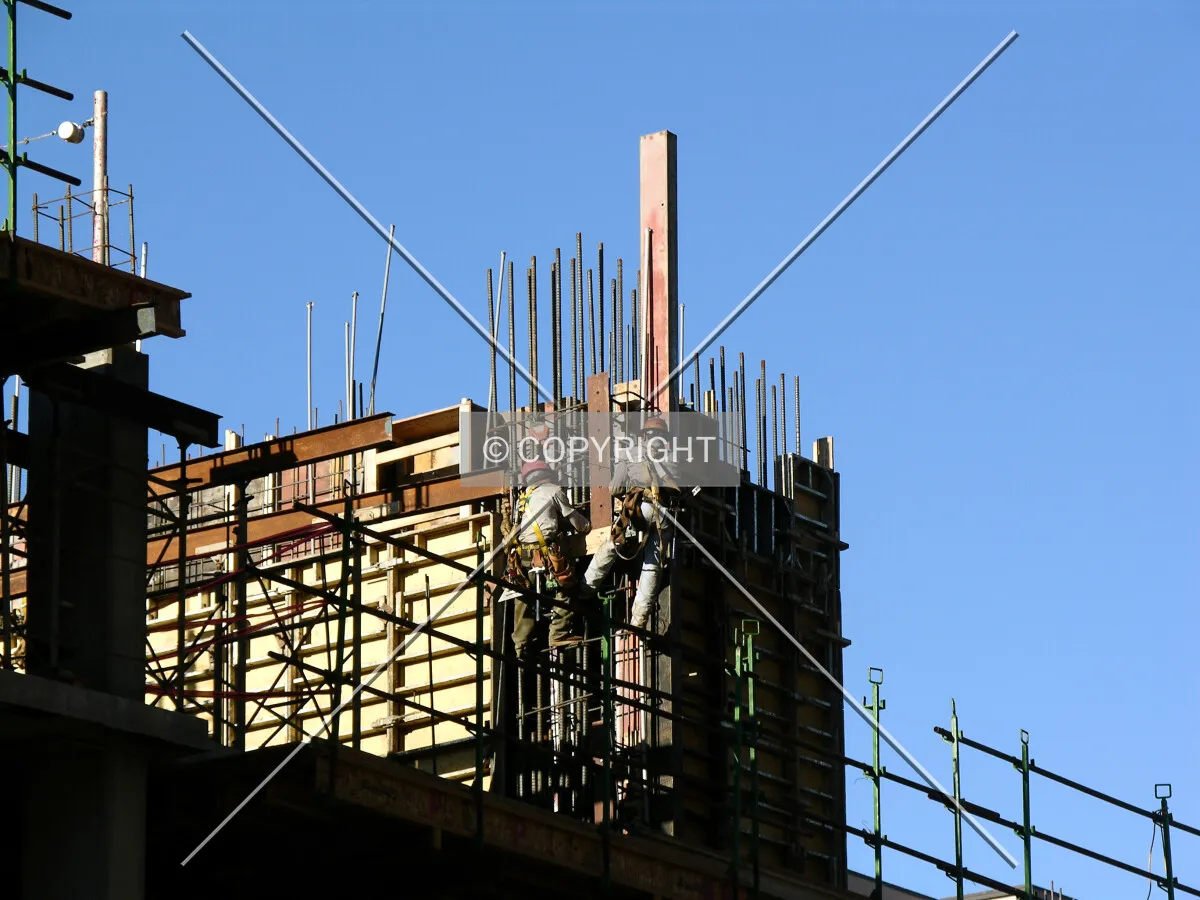 Working on the elevator core