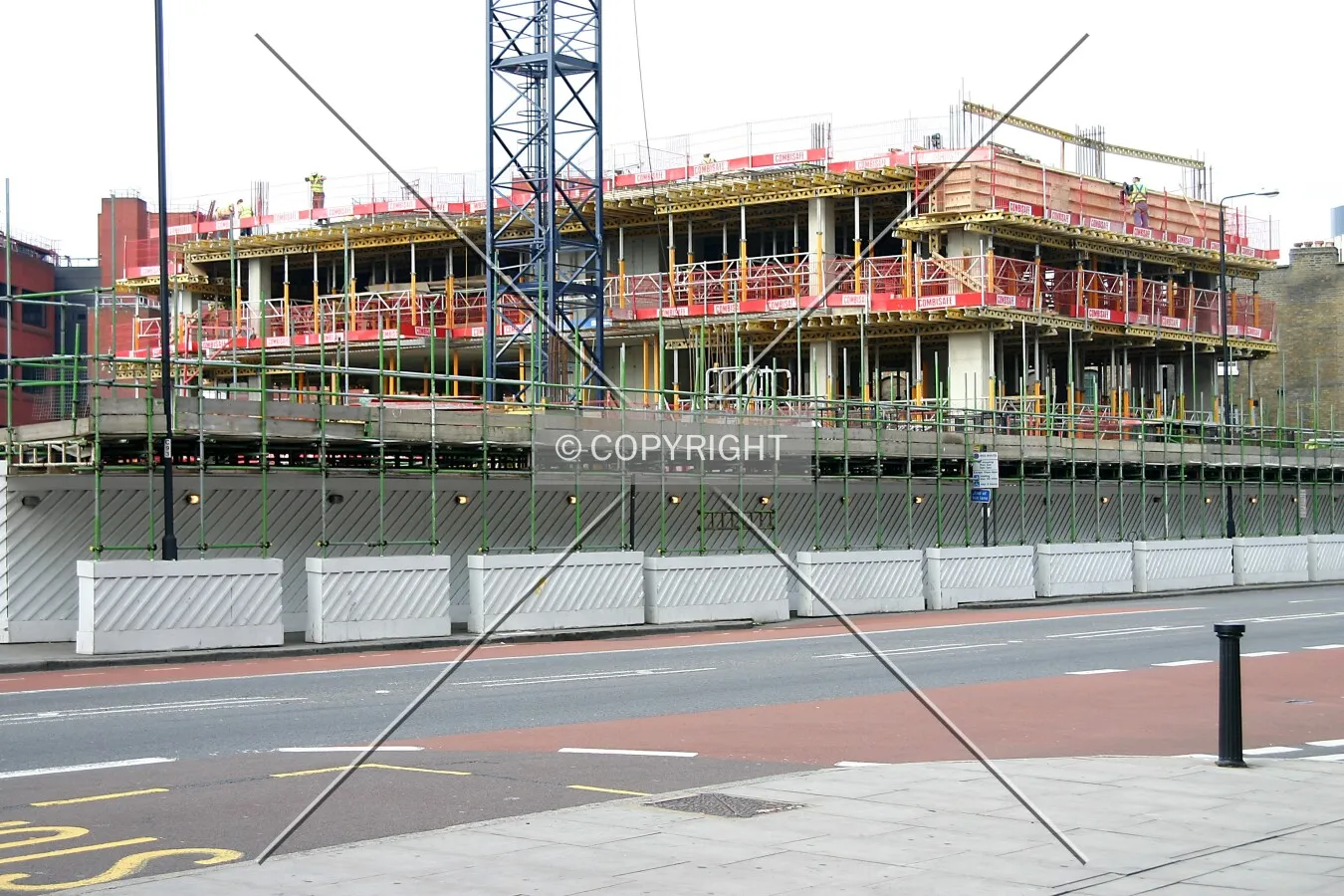 View southwest across Commercial Road