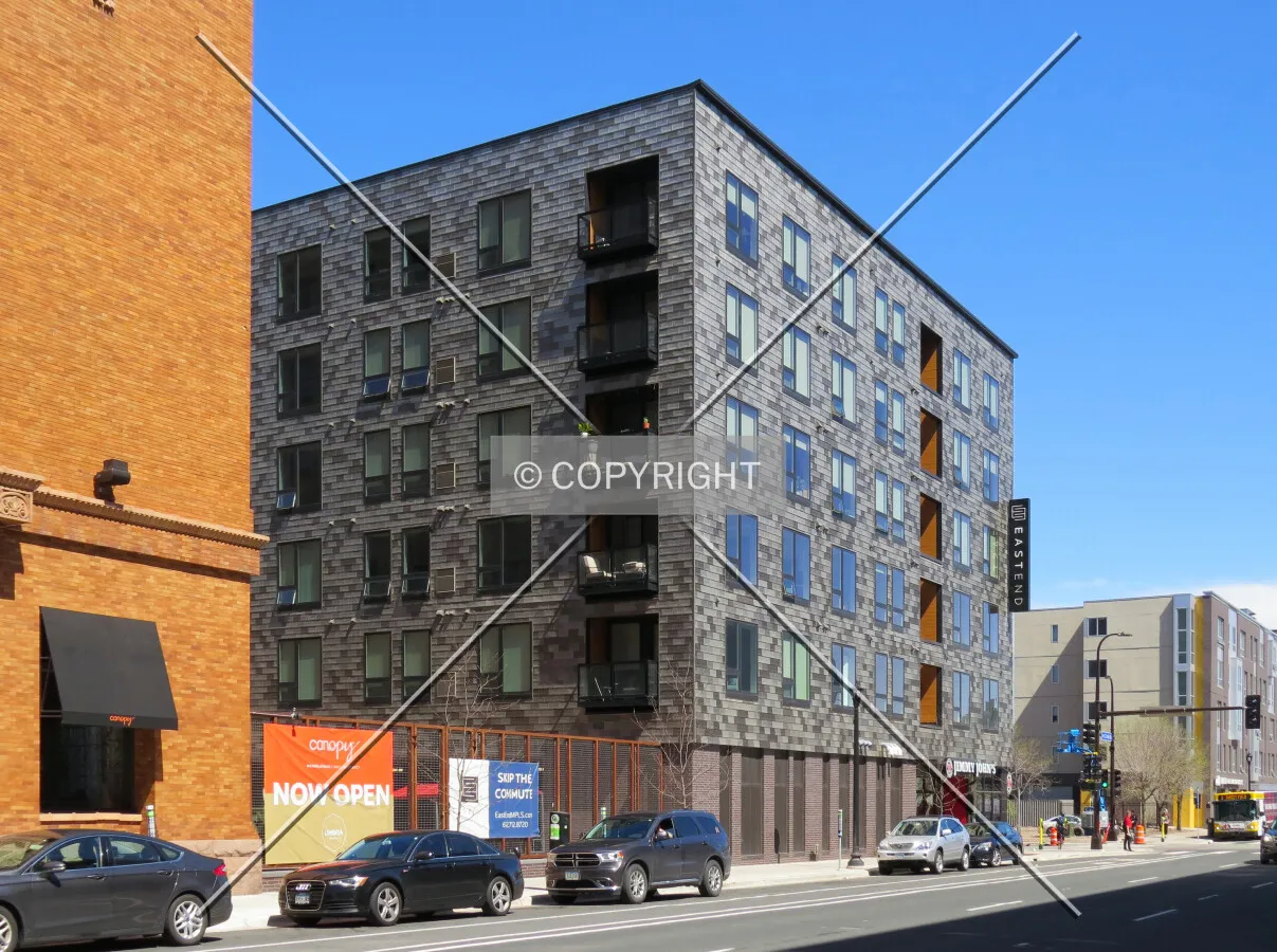 View to the east across 3rd Street South