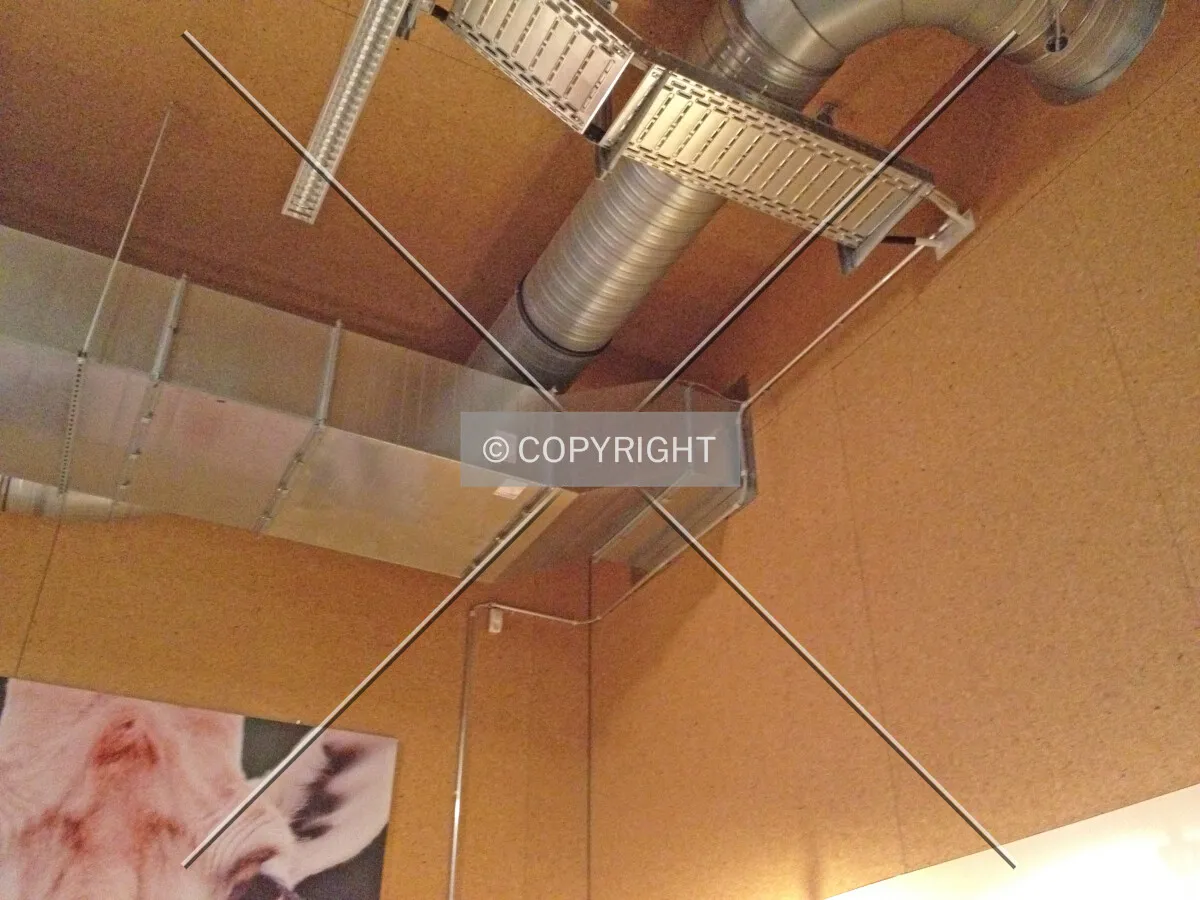 Ventilation system in a wooden hall