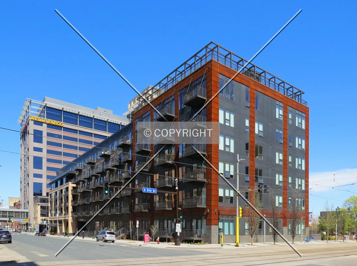 View to the northeast across 5th Avenue South & 5th Street South