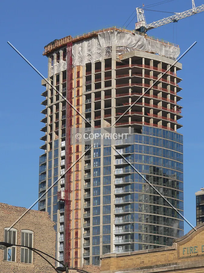 View to the northeast from 14th Street and Michigan Avenue