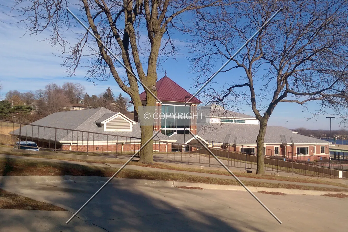 View from the southwest; December 25, 2017