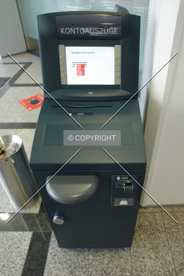 A bank statement printer of a Sparkasse