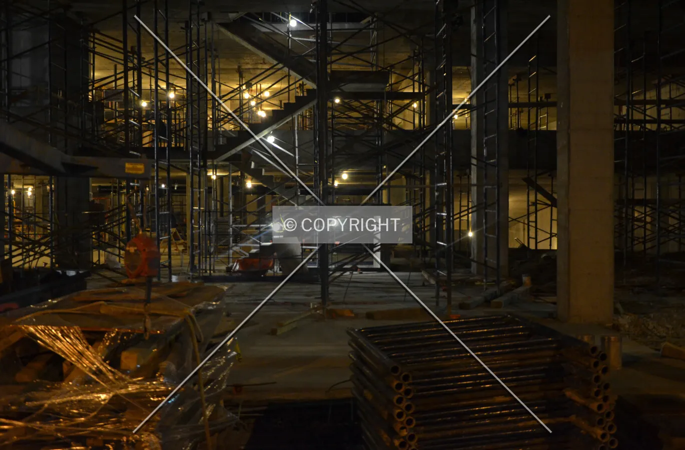 Looking into the ground floor. June 23, 2013