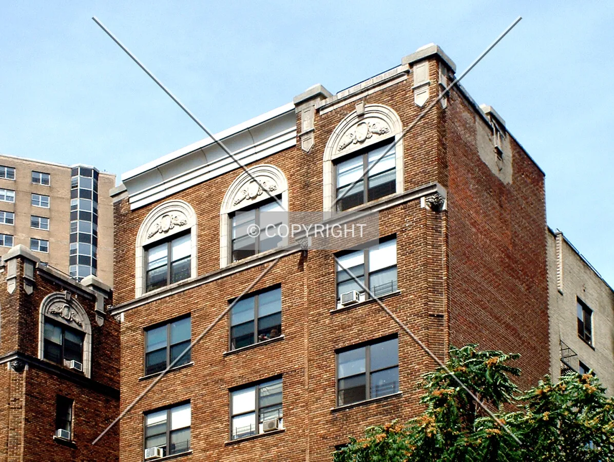 Cornice detail from the east