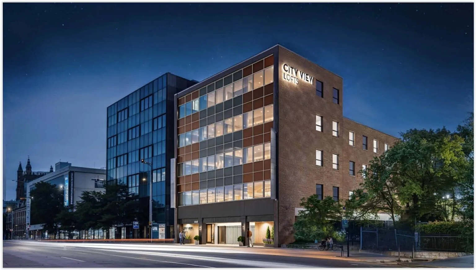 Rendering of proposed renovation into lofts