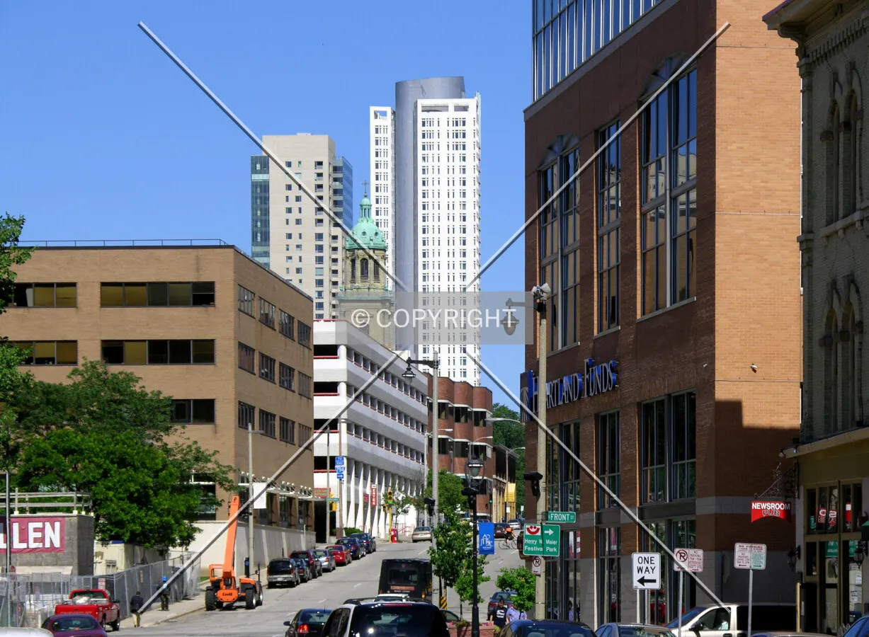 From Front Street looking east