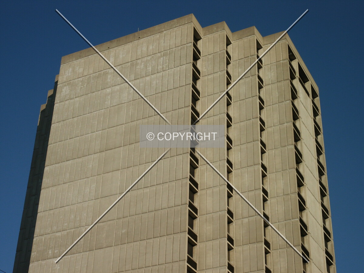 Top of the building from the northwest
