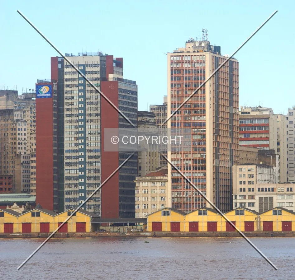 Downtown skyline seen from Lake Guaíba
